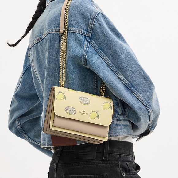 New🍋Coach Mini Klare Crossbody Bag With Lemon Print - Picture 3 of 7